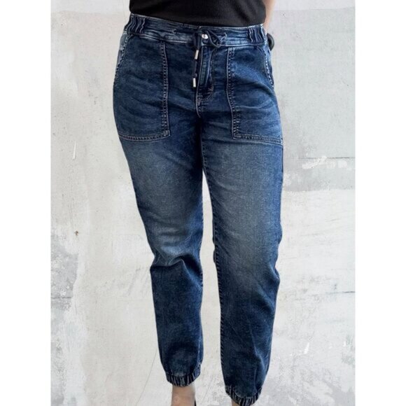 Bootlegger High Rise Denim Joggers  27 - Picture 6 of 6